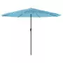 Ombrellone Giardino con Palo in Acciaio Blu 388x388x248 cm