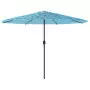 Ombrellone Giardino con Palo in Acciaio Blu 388x388x248 cm