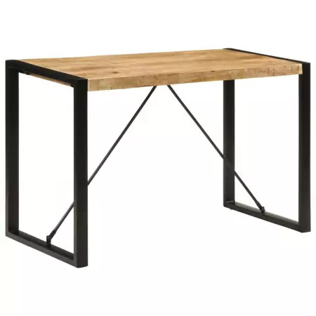 Tavolo da Pranzo 120x55x76 cm in Legno Massello di Mango Grezzo