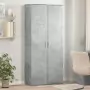 Credenza Grigio Cemento 80x35x180 cm in Legno Multistrato