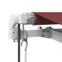 Tenda da Sole Retrattile Automatica con LED Bordò 450x350 cm