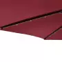 Ombrellone Giardino LED Palo Acciaio Rosso Bordò 225x225x212 cm