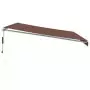 Tenda da Sole Retrattile Manuale con LED Marrone 500x300 cm