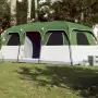 Tenda Familiare a Cabina per 9 Persone Verde Impermeabile