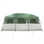 Tenda Familiare a Cabina per 9 Persone Verde Impermeabile