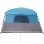 Tenda Familiare Cabina per 9 Persone Blu Impermeabile