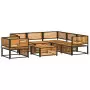 Set Divano da Giardino 7 pz con Cuscini Legno Massello Acacia