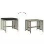 Sgabelli Giardino Cuscini 4pz Grigio Chiaro 41x41x36 Polyrattan