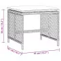 Sgabelli Giardino Cuscini 4pz Grigio Chiaro 41x41x36 Polyrattan