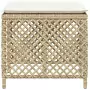 Sgabelli Giardino con Cuscini 4pz Beige 41x41x36cm Polyrattan