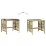 Sgabelli Giardino con Cuscini 4pz Beige 41x41x36cm Polyrattan