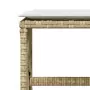 Sgabelli Giardino con Cuscini 4pz Beige 41x41x36cm Polyrattan