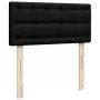 Giroletto a Molle con Materasso Nero 90x200 cm in Tessuto