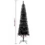 Albero di Natale Sottile Nero 240 cm