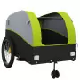 Rimorchio da Bici Nero e Verde 45 kg in Ferro