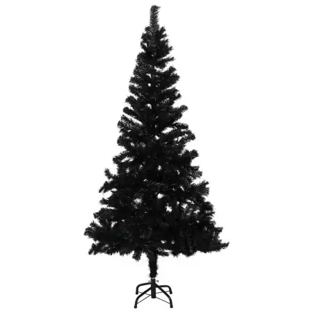 Albero di Natale Artificiale con Supporto Nero 210 cm PVC