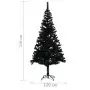 Albero di Natale Artificiale con Supporto Nero 210 cm PVC