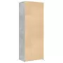 Credenza Grigio Cemento 70x42,5x185 cm in Legno Multistrato