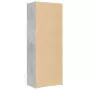 Credenza Grigio Cemento 70x42,5x185 cm in Legno Multistrato