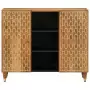 Credenza 90x33x75 cm in Legno Massello di Mango