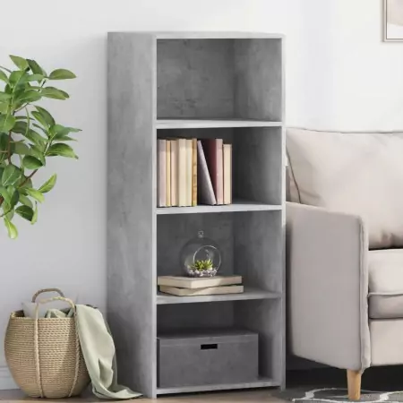 Credenza Grigio Cemento 50x41x124 cm in Legno Multistrato