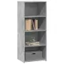 Credenza Grigio Cemento 50x41x124 cm in Legno Multistrato