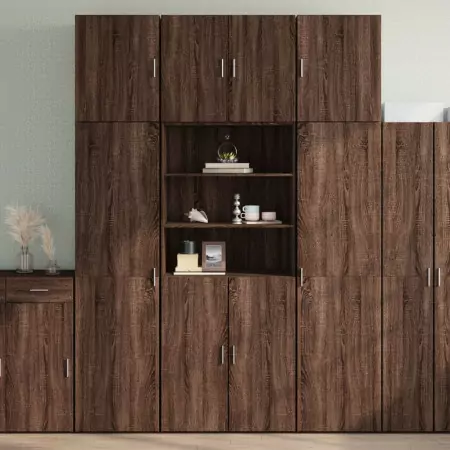 Credenza Rovere Marrone 80x42,5x249 cm in Legno Multistrato