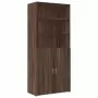 Credenza Rovere Marrone 80x42,5x249 cm in Legno Multistrato