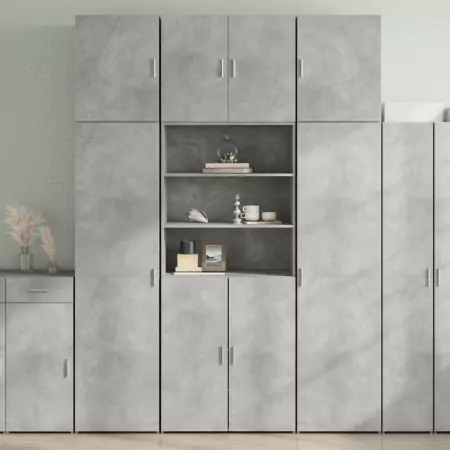 Credenza Grigio Cemento 80x42,5x249 cm in Legno Multistrato