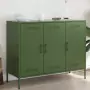 Credenza Verde Oliva 100,5x39x79cm in Acciaio Laminato a Freddo