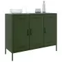 Credenza Verde Oliva 100,5x39x79cm in Acciaio Laminato a Freddo