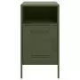 Comodini 2 pz Verde Oliva 36x39x68 cm Acciaio Laminato a Freddo