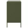 Comodini 2 pz Verde Oliva 36x39x68 cm Acciaio Laminato a Freddo