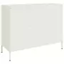 Credenza Bianca 100,5x39x79 cm in Acciaio Laminato a Freddo