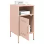 Comodini 2pz Rosa 36x39x68cm in Acciaio Laminato a Freddo