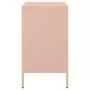 Comodini 2pz Rosa 36x39x68cm in Acciaio Laminato a Freddo