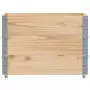 Paretali per Pallet 3 pz 80x60 cm in Legno Massello di Pino