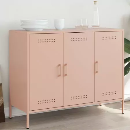 Credenza Rosa 100,5x39x79 cm in Acciaio Laminato a Freddo