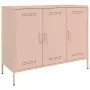 Credenza Rosa 100,5x39x79 cm in Acciaio Laminato a Freddo