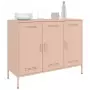 Credenza Rosa 100,5x39x79 cm in Acciaio Laminato a Freddo