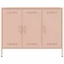 Credenza Rosa 100,5x39x79 cm in Acciaio Laminato a Freddo