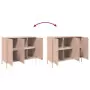 Credenza Rosa 100,5x39x79 cm in Acciaio Laminato a Freddo