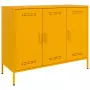 Credenza Giallo Senape 100,5x39x79 cm Acciaio Laminato a Freddo