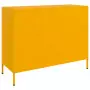 Credenza Giallo Senape 100,5x39x79 cm Acciaio Laminato a Freddo