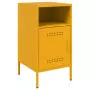 Comodini 2pz Giallo Senape 36x39x68cm Acciaio Laminato a Freddo