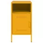 Comodini 2pz Giallo Senape 36x39x68cm Acciaio Laminato a Freddo