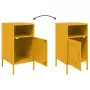 Comodini 2pz Giallo Senape 36x39x68cm Acciaio Laminato a Freddo