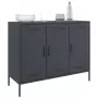 Credenza Antracite 100,5x39x79 cm in Acciaio Laminato a Freddo