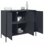 Credenza Antracite 100,5x39x79 cm in Acciaio Laminato a Freddo