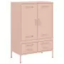 Credenza Rosa 68x39x101,5 cm in Acciaio Laminato a Freddo